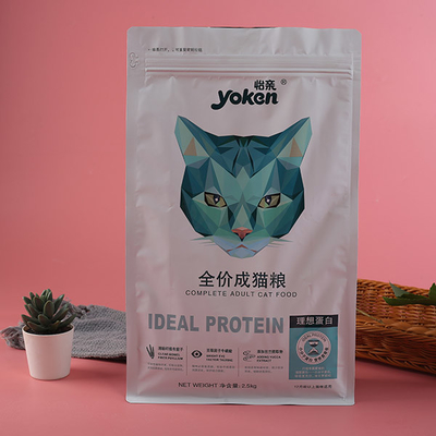 bolsa de empaquetado de la cerradura de la cremallera de Cat Treats Stand Up Plastic del perro del bolso del alimento para animales de 12oz 16oz