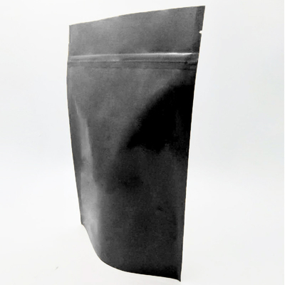 Bolsa de la cerradura de la cremallera del sellado caliente 16oz del papel de aluminio que empaqueta 450g Matte Black Stand Up Pouch