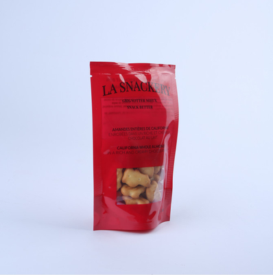 la bolsa de plástico impresa de encargo de la prueba del olor se levanta la ventana clara para la galleta, caramelo .coffee, malas hierbas