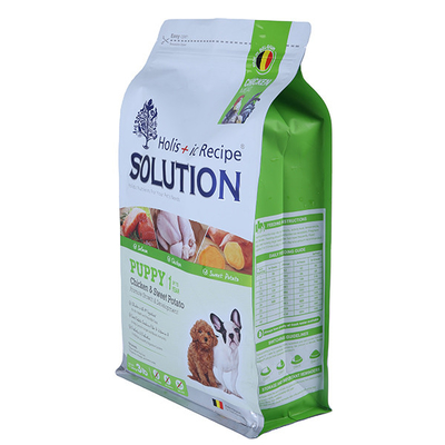 Soporte helado encima del papel de aluminio de empaquetado del bolso del alimento para animales 50mic 4 8 bolsos de la bolsa de la cerradura de la cremallera lateral