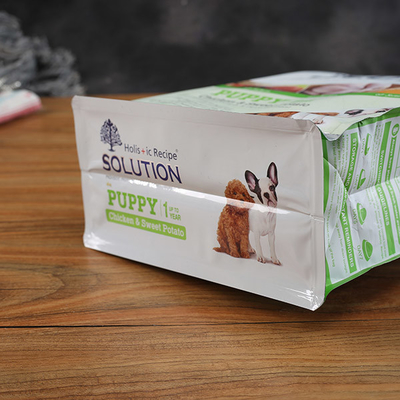 Bolsos inferiores planos de empaquetado del escudete de la bolsa del soporte del bolso del alimento para animales plástico del perro BRC para arriba con la cremallera