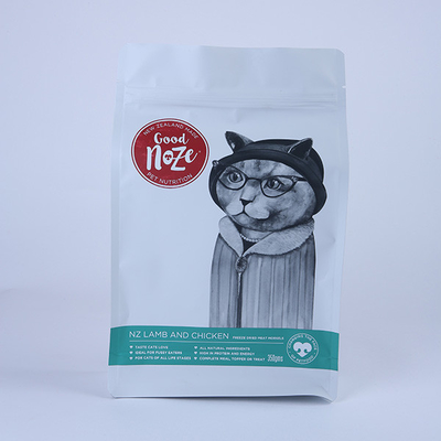 Bolso inferior plano de aluminio de la cremallera 300g que empaqueta a Cat Food Big Bags