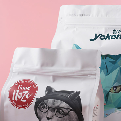 Bolso inferior plano de aluminio de la cremallera 300g que empaqueta a Cat Food Big Bags