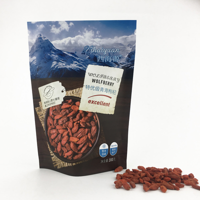 Matte Plastic Aluminum Foil 25g que se puede volver a sellar se levanta las bolsas para el acondicionamiento de los alimentos