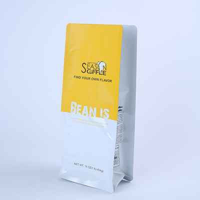 Bolso inferior plano que se puede volver a sellar de 250g 8oz que empaqueta 120g el café plástico Bean Pouch With Valve