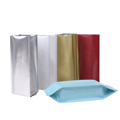 Válvula de desgasificación permanente reforzada de la manera de la bolsa una del papel de aluminio del lado del sello del patio del calor
