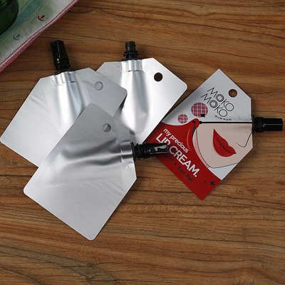 Bolsa de empaquetado impresa del cepillo del maquillaje del labio del rimel del tronco de la bolsa cosmética de aluminio del canalón
