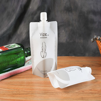 Bolsa laminada del canalón de 8.6m m que empaqueta los líquidos de Juice Stand Up Pouches For