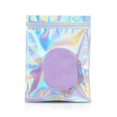 Laser que se puede volver a sellar superficial brillante del color del arco iris de los bolsos de la cremallera olográfico