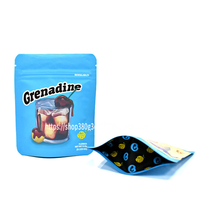 3,5 la cremallera que se puede volver a sellar de la cerradura de la cremallera de la prueba del niño empaqueta el bolso de Mylar del papel de aluminio de las galletas